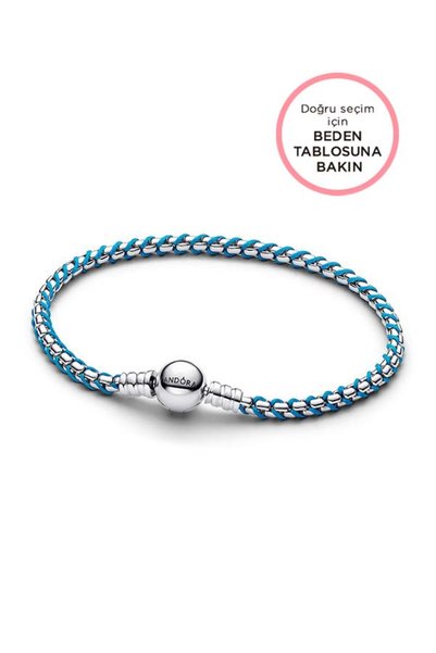 Blue Cord Snake Chain Bracelet
