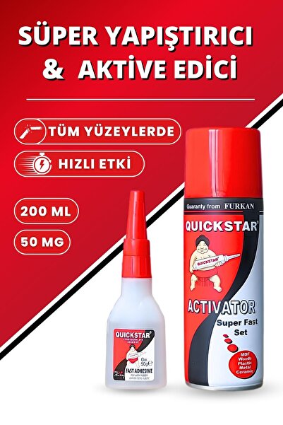 Quickstar брз лепак 200ml активатор + 50gr лепак – супер силен за дрво метал пластика