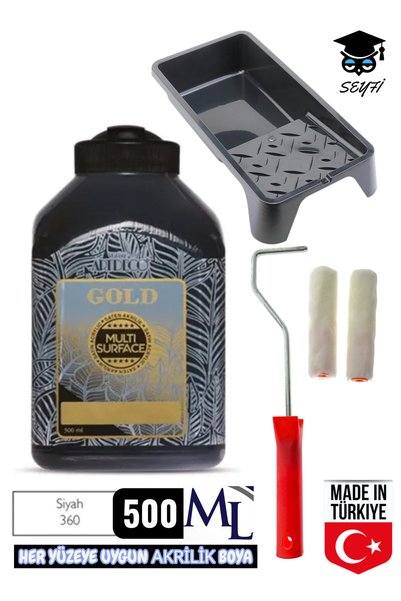 500 ml Multi Surface Acrylic Paint Set Suitable for All Surfaces Paint Pan and Roller Set Artdeco