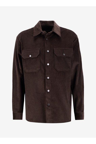 Overshirt, L, Brown