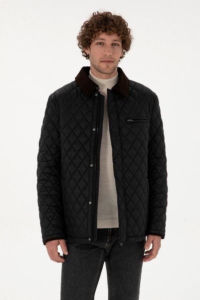 Men's Black Coat 50312011-Vr046