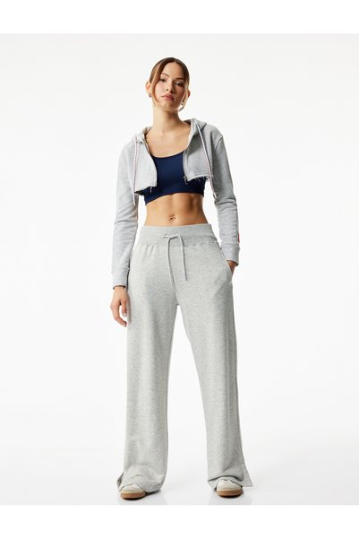 Wide Leg Sweatpants with Elastic Waist