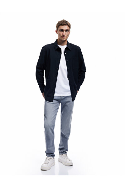Фармерки со нормален струк и џебови Slim Fit - Brad Jean