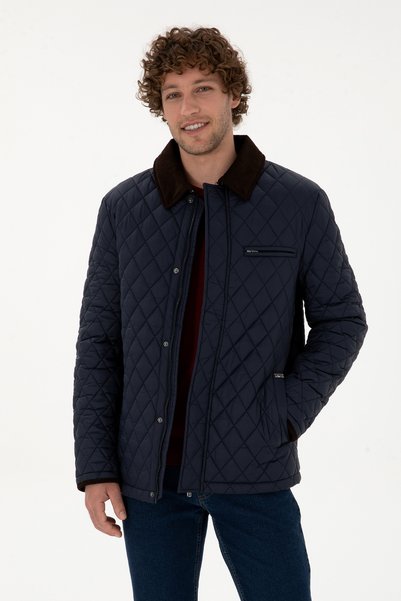Men's Navy Blue Coat 50312011-Vr033