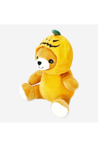 Plush Bear in Pumpkin Costume Orange