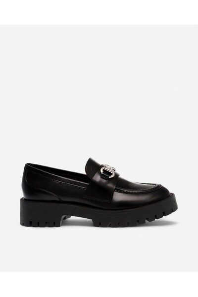 Lando-Cn Black Leat Women's Black Loafer Lando-Cn