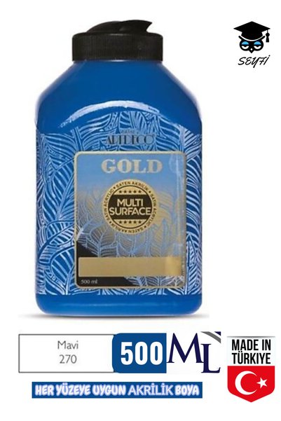 500 ml Multi Surface Acrylic Paint Suitable for All Surfaces Artdeco