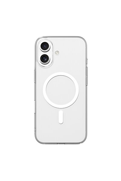 Маска компатибилна со iPhone 16 со M-safe функција за полнење, серија High Definition, проѕирна