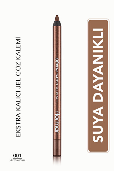 Сјаен долготраен молив за очи (БАКАРЕН) - Extreme Tattoo Gel Pencil - 001 Glitzy Brown - 8682536028837