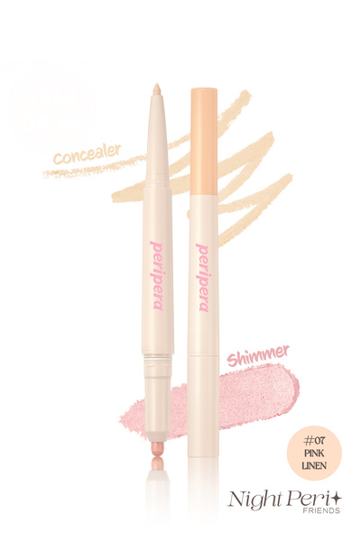 Двостран коректор и светкав молив за очи PERIPERA Sugar Twinkle Duo Eye Stick (07 Pink Linen)