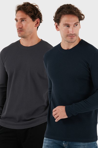 Cotton Crew Neck Slim Fit Basic Sweat Men's Sweat 5905073S2