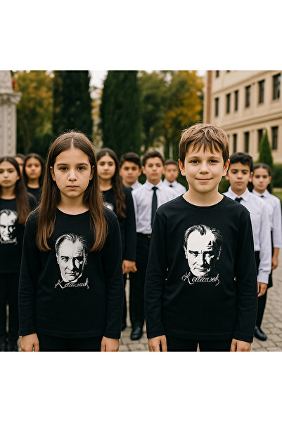 Детска маица со долги ракави со принт на Atatürk унисекс маица за одбележување на 10 ноември