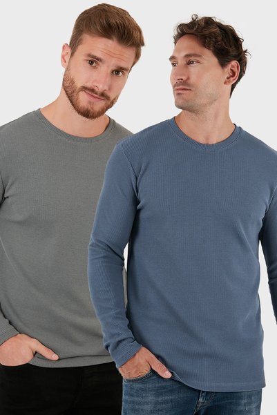 Cotton Crew Neck Slim Fit Basic Sweat Men's Sweat 5905073S2