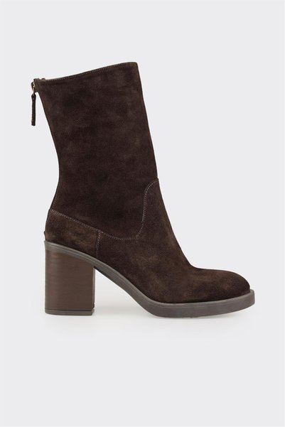 Brown Leather Women's Casual Boots