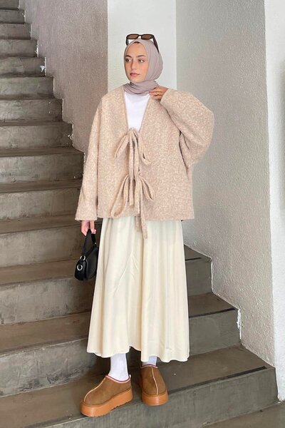 Tie-Up Kimono Beige
