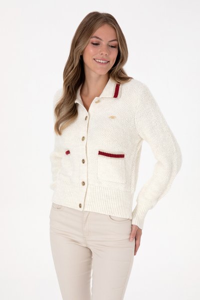 Women's Cream Knitwear Cardigan 50315553-Vr256