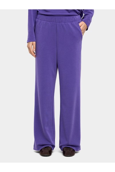 Elastic Waist Soft Textured Pants