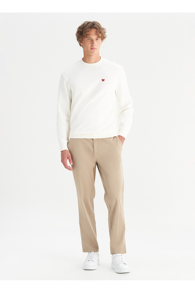 Normal Bel Slim Fit Beige Men's Chino Trousers Wm01200001614 Beige Chino Trousers