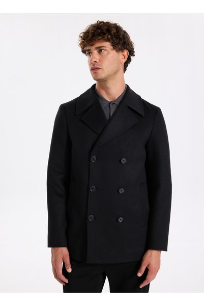 Black Men's Coat F5WM-KBN 2470
