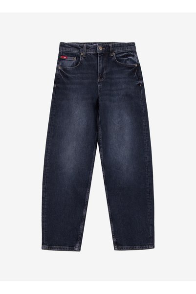 High Waist Ankle Leg Wide Cut Anthracite Women's Denim Trousers 261 Lcf 121014 Megan France