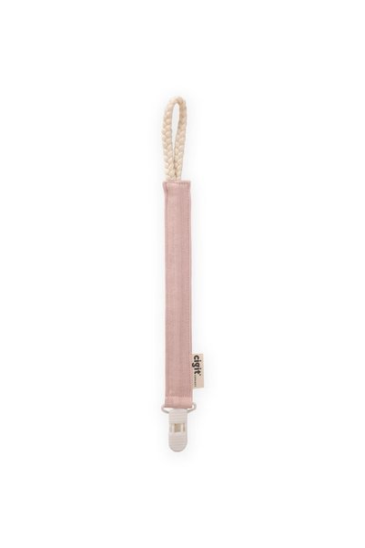Baby cotton pacifier holder 23 cm powder pink