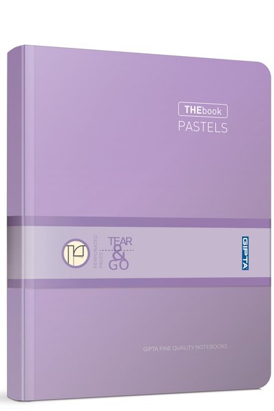 The Book Pastel 20X28 400 Sheets 4 Sections Hard Cover Hardcover Notebook (3485) Lined Pastel Purple