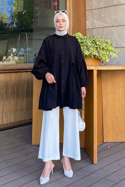Lopez Balon Sleeve Tunic Black