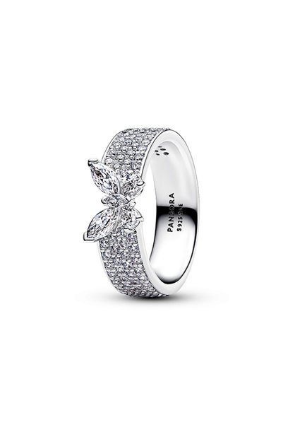 Sparkling Butterfly Statement Ring