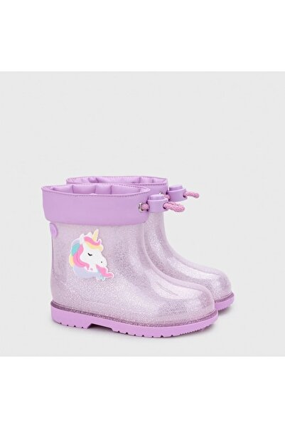 W10339 BIMBI UNICORNIO GLITTER чизми за дожд за девојчиња, лила со светки