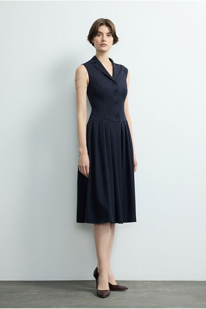 Fashion Passion Pleated Sleeveless Dress
