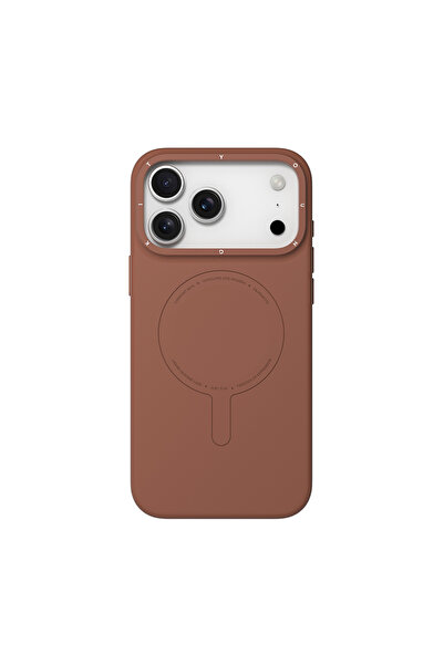 iPhone 17 Pro Max компатибилна маска M-Safe со функција за полнење серија Morandi кафеава