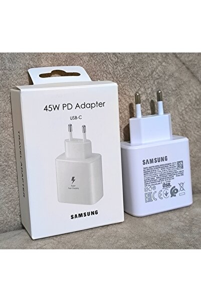 Samsung Galaxy S23 / S23 Ultra 5g компатибилен 45W супер брз Type-C адаптер за полнење бел - EP-TA845