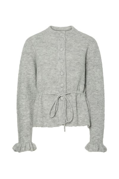 Yas Light Gray Women's Cardigan Yasthellis Ls Knit Cardigan S.