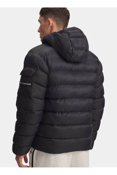 6006360-003-Ua Sportswear Puff Jkt Black Plain Men's Jacket