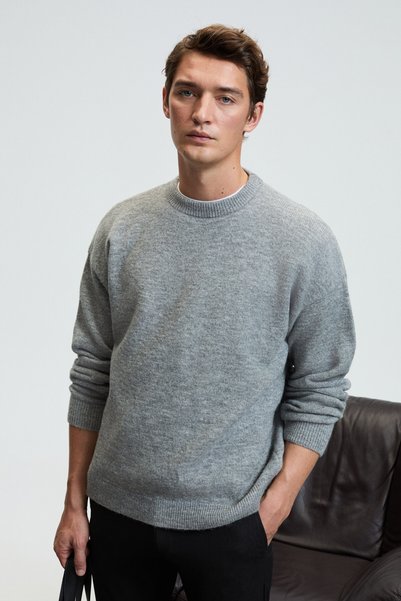 Tromso Men's Fluffy Soft Recycle Crew Neck Knitwear Grimelange Sweater