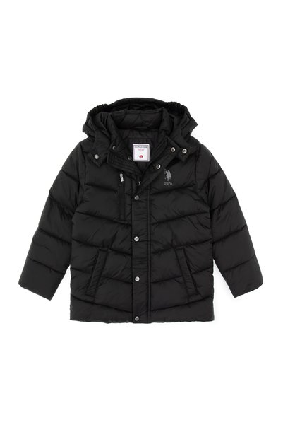 Boy's Black Coat 50312119-Vr046