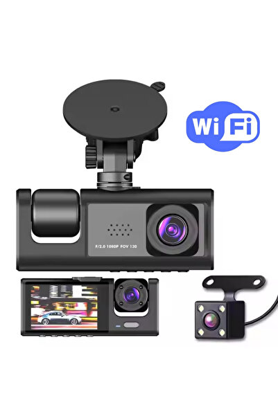 WiFi камера за автомобил Full HD 1080P 170° широкоаголна предна и задна камера за снимање DVR