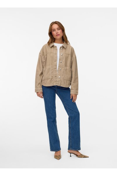 Normal Cream Women's Jacket Vmjamie Ls Corduroy Shacket Mix Noo