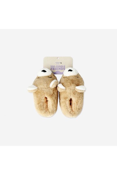 Brown Bear Shaped Plush Slippers 38/39