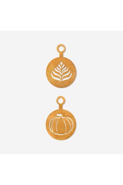 Autumn Themed 2-Piece Latte Art Template