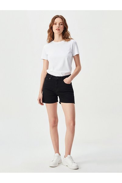 Larıss High Waist Jean Shorts