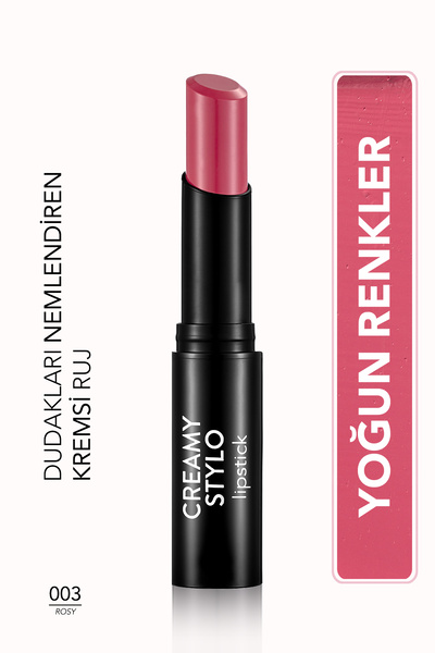 Полусјаен кармин во стик - Creamy Stylo Lipstick -003 Rosy -8682536013635