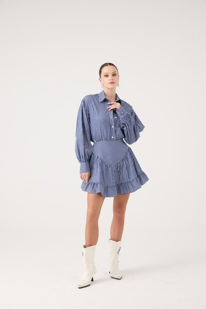 Corset Look Mini Ashley Dress Blue