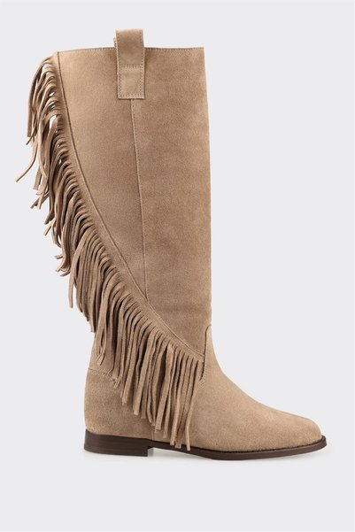 Mink Leather Women's Boots