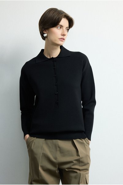 Fashion Passion Buttoned Knitwear Sweater