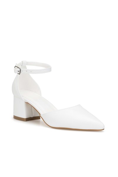 Ds Spillo-416 White Women's Casual Classic Heeled Shoes