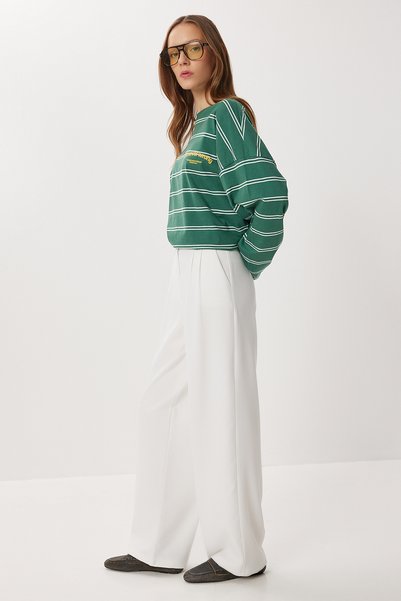 Woven with Pockets Palazzo Pants Lgk0007 White