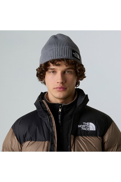 Logo Box Cuffed Unisex Gray Outdoor Beanie
