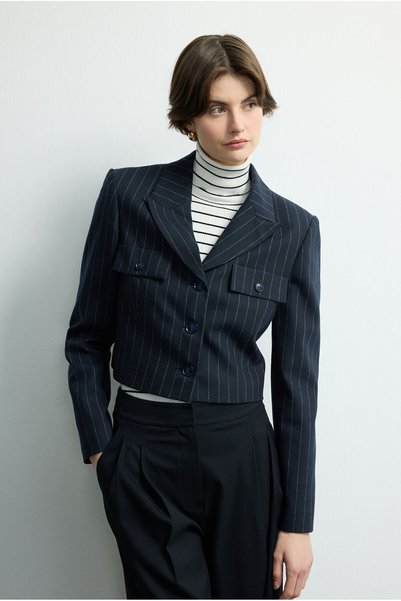 Fashion Passion Striped Short Jacket