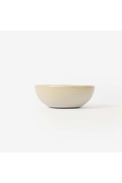 White Stoneware Bowl 3.5 X 10 cm
